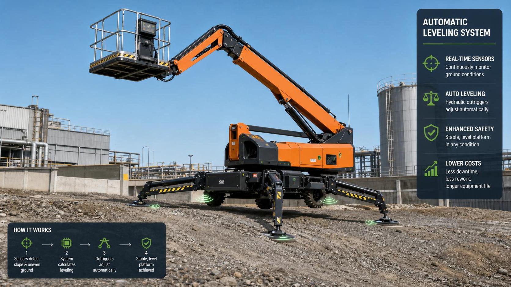 Boom Lift Auto-Leveling Technology Cost: What Drives the Price?