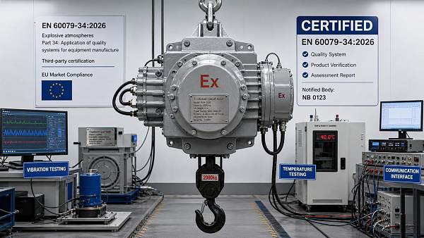 EU Enforces EN 60079-34:2026 for Ex-Proof Winches