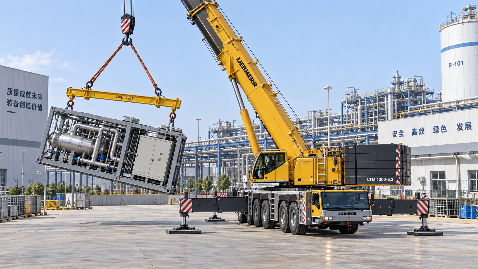 How extreme moment balance affects crane stability under offset loads
