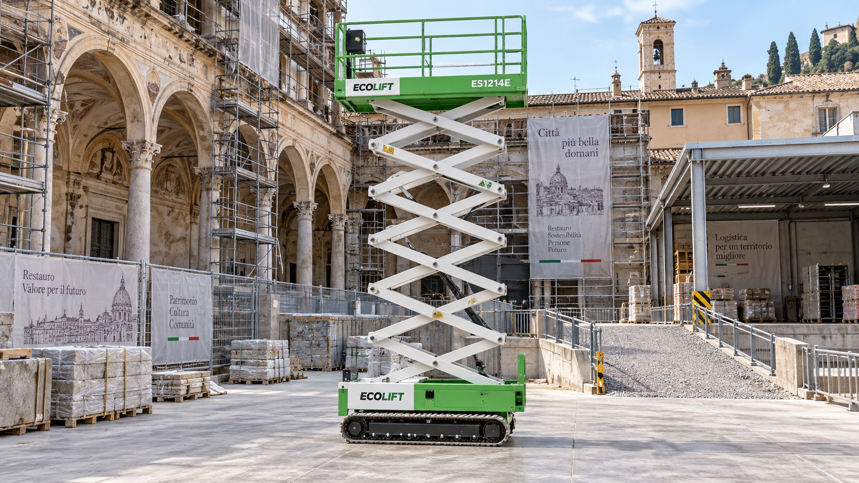When do electric tracked scissor lifts make sense on Italian sites?