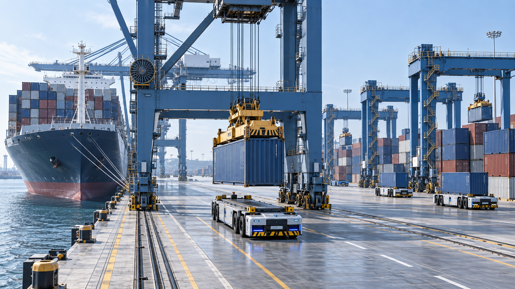 How container handling equipment affects port turnaround time