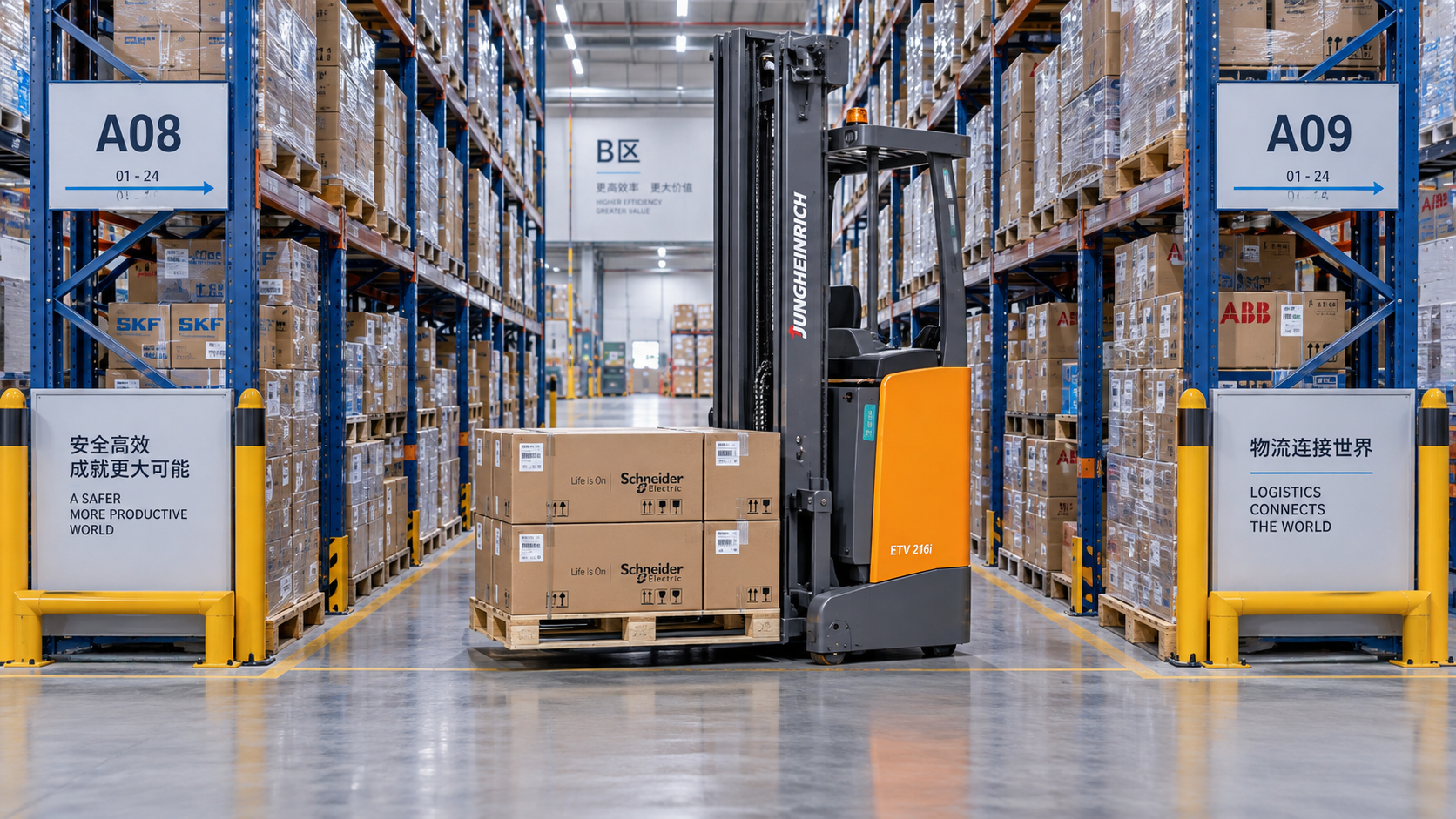 How much warehouse aisle space does a narrow aisle forklift need?