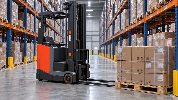When should you use a reach truck for warehouse pallet handling?