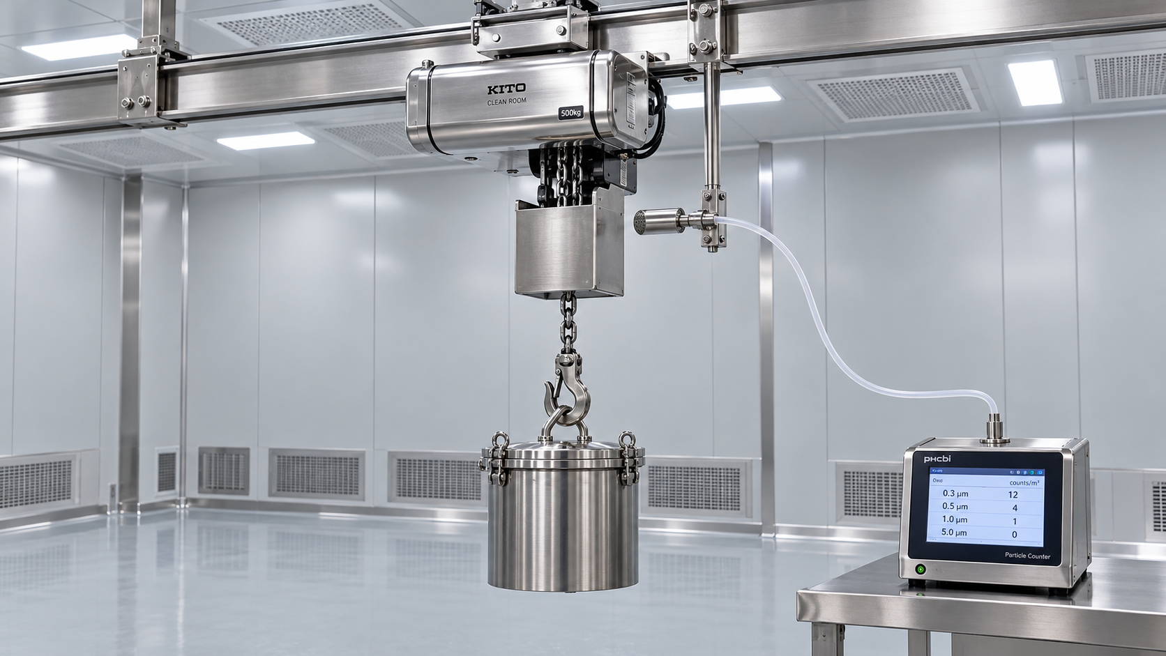 How to assess particle shedding in pharmaceutical cleanroom hoists