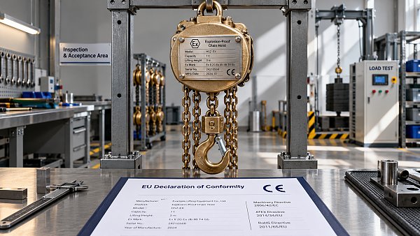 How to verify ATEX certification for an explosion-proof chain hoist