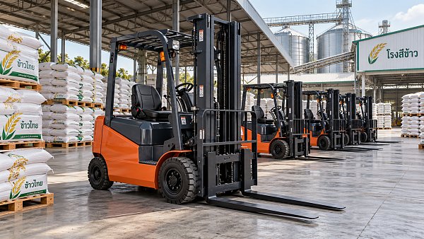 SANY Delivers 80 Electric Forklifts to Thai Rice Mills, Setting Regional Company Record
