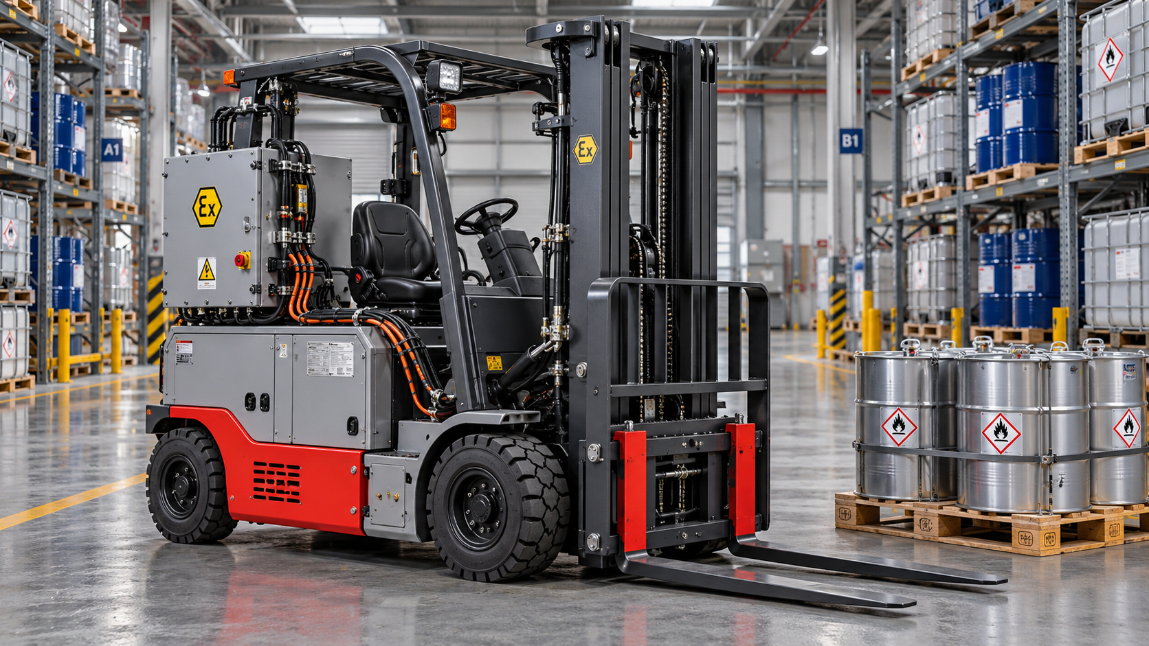 How much more does explosion-proof material handling equipment cost?