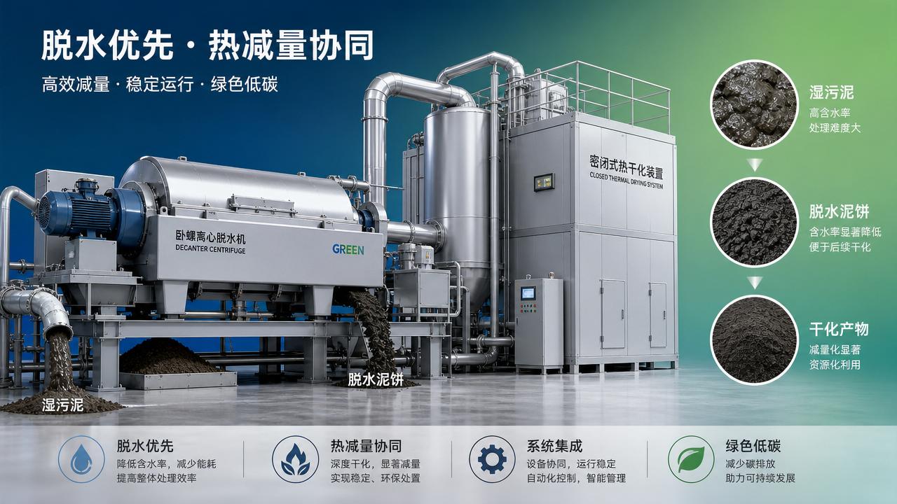 Thermal Sludge Reduction or Dewatering First?