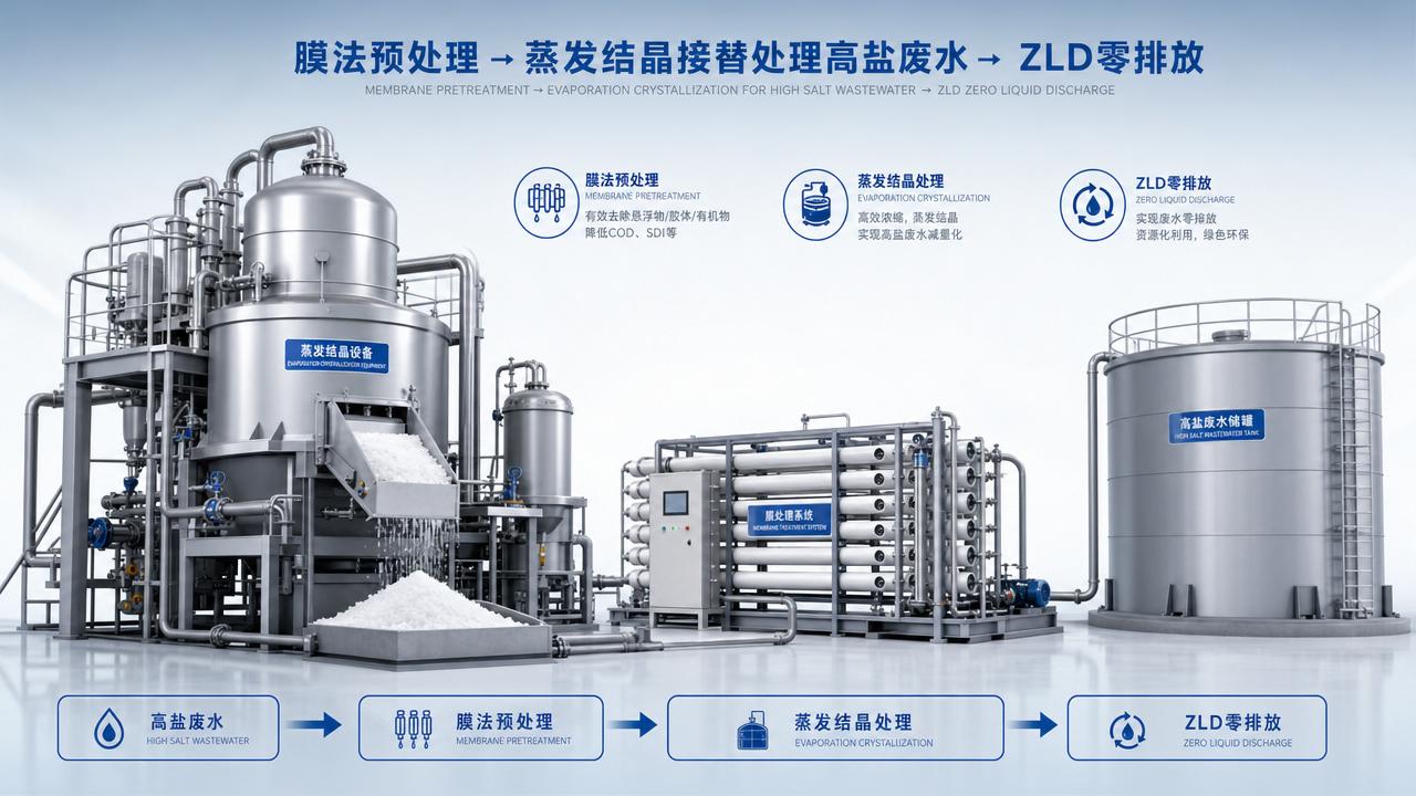 When Evaporative Crystallization is better than membrane ZLD