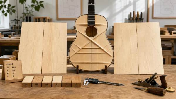 Spruce Tonewood Grades Explained: Stiffness, Grain, and Sound Impact