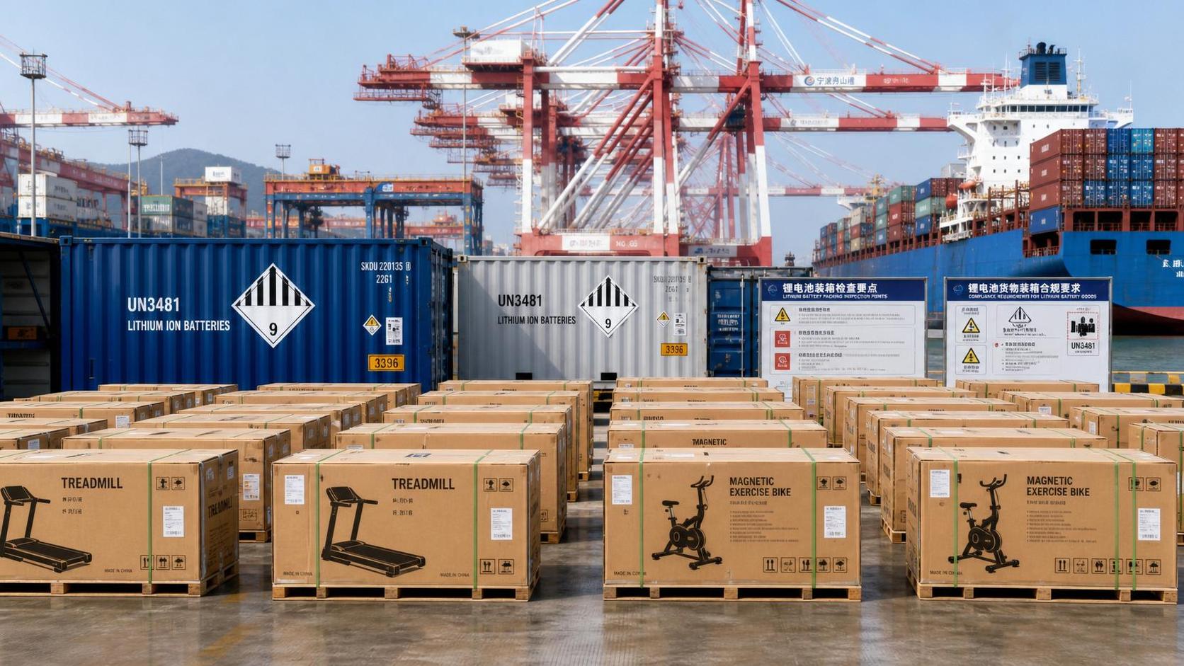 Ningbo Port Sets 72-Hour Filing Rule for Lithium Fitness Exports