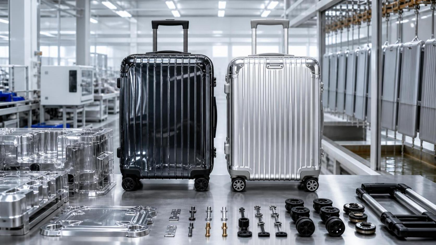 What Drives Luggage Manufacturing Cost in PC vs Aluminum Cases?