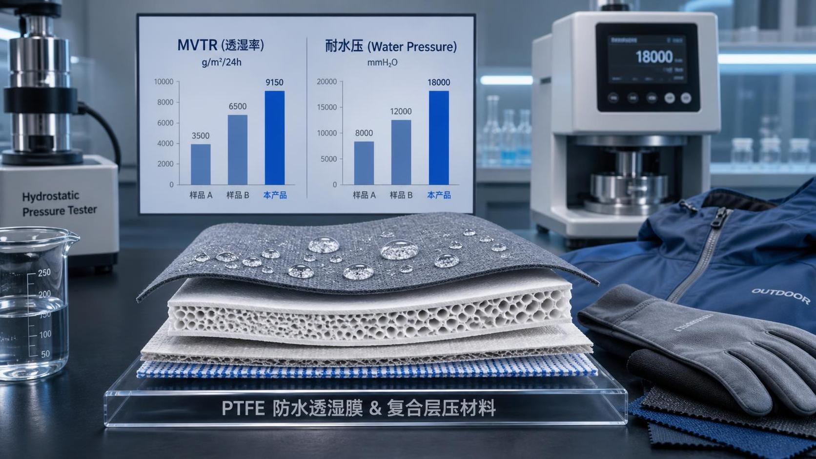 How to Compare PTFE Waterproof Breathable Membranes by MVTR and Hydrostatic Head