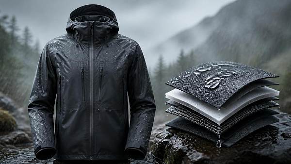 What makes outdoor textiles for jackets suitable for wet weather