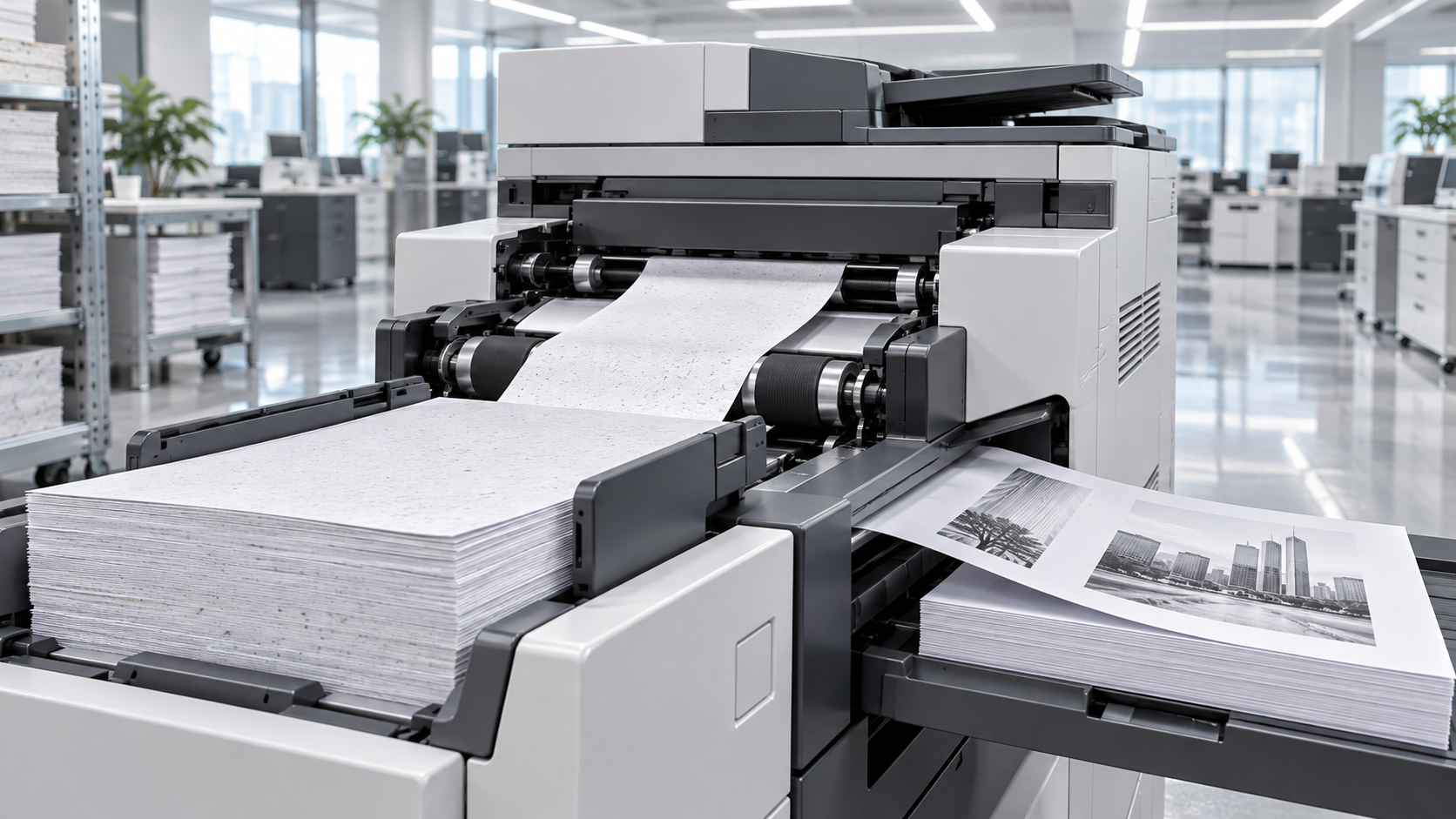 Does recycled office paper run reliably in high-speed printers?