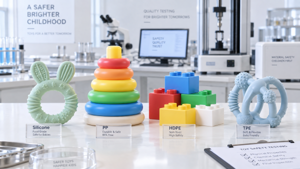 Which toy plastic materials are safest for products mouthed by children?