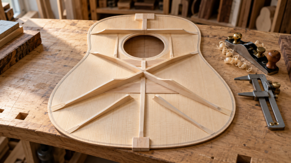 How wood craftsmanship shapes the tone of an acoustic guitar