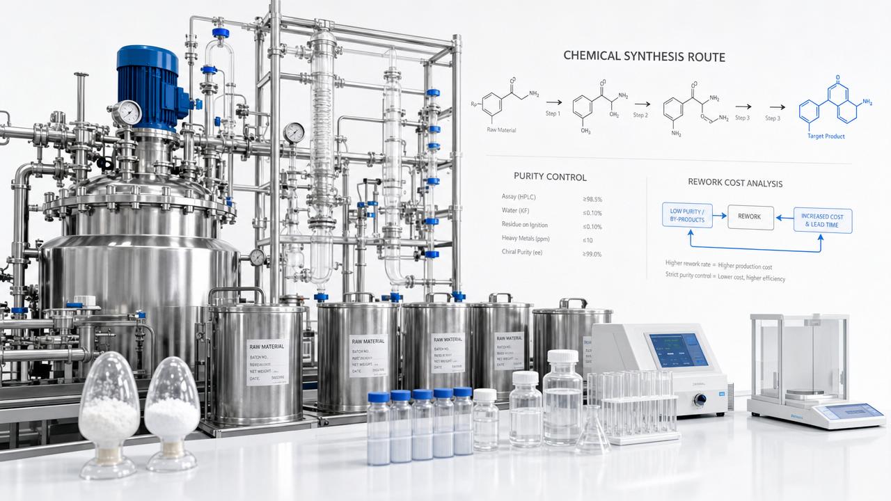 Chemical Synthesis Route Selection and the Cost of Rework