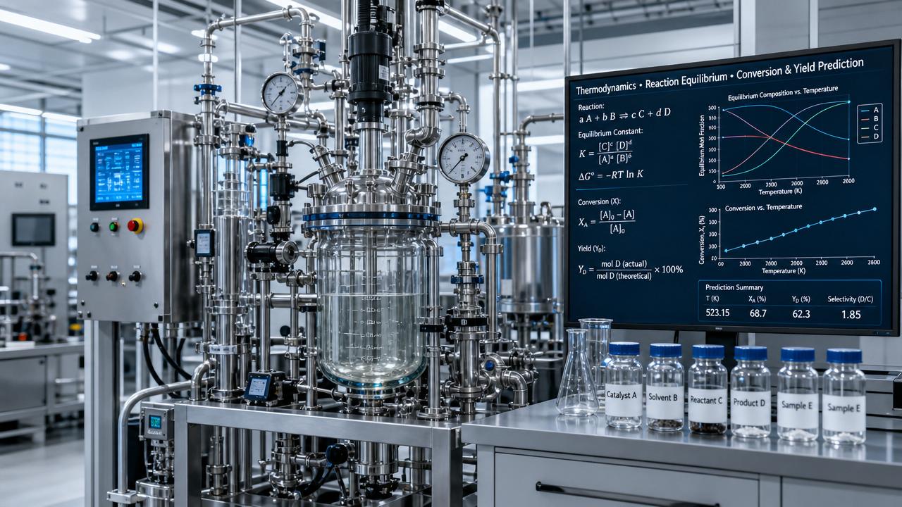 Chemical Thermodynamics and Reaction Equilibrium: How to Predict Conversion and Yield