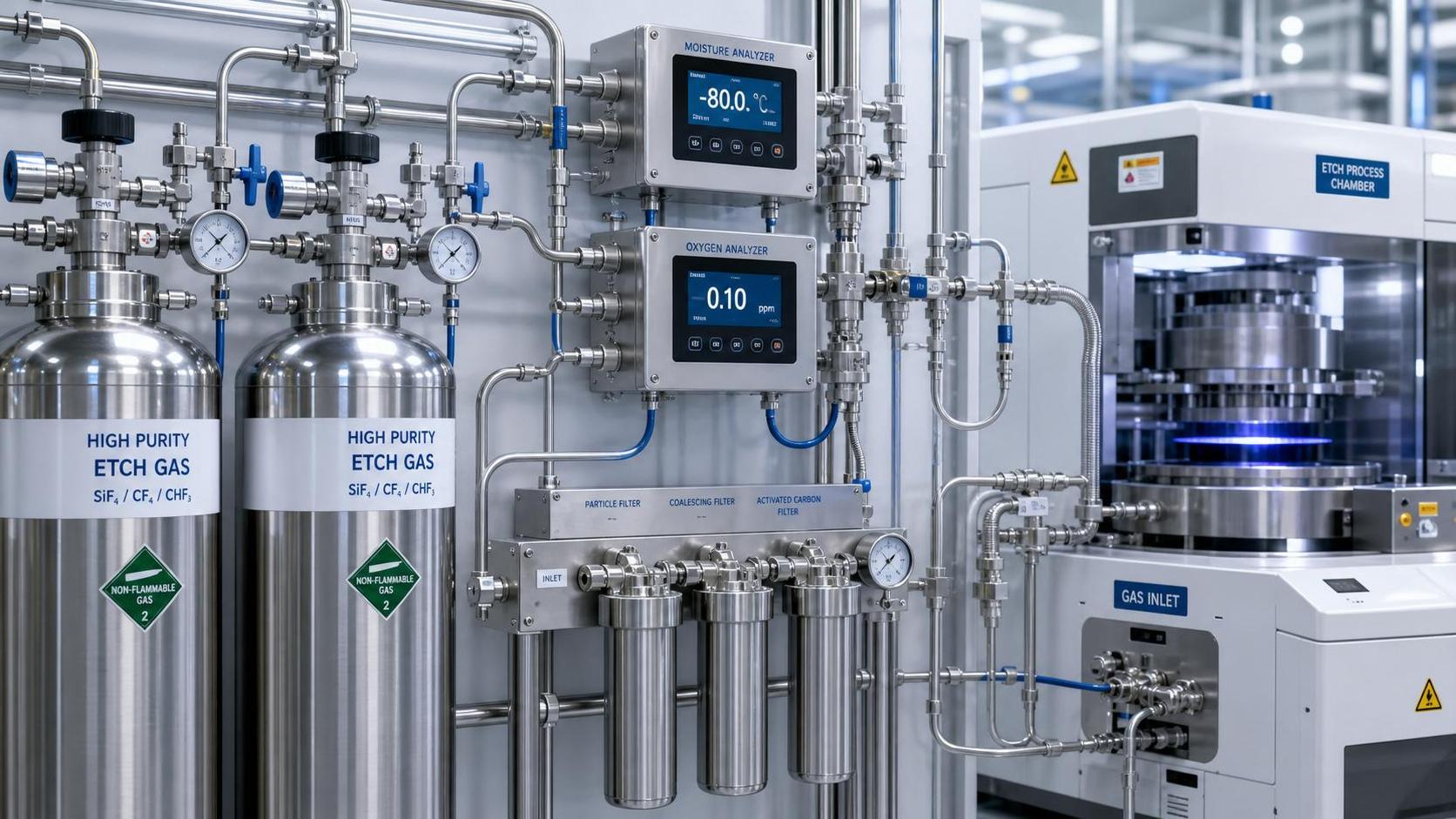 Etching Gases Contamination Control: Key Sources, Monitoring Methods, and Yield Risks