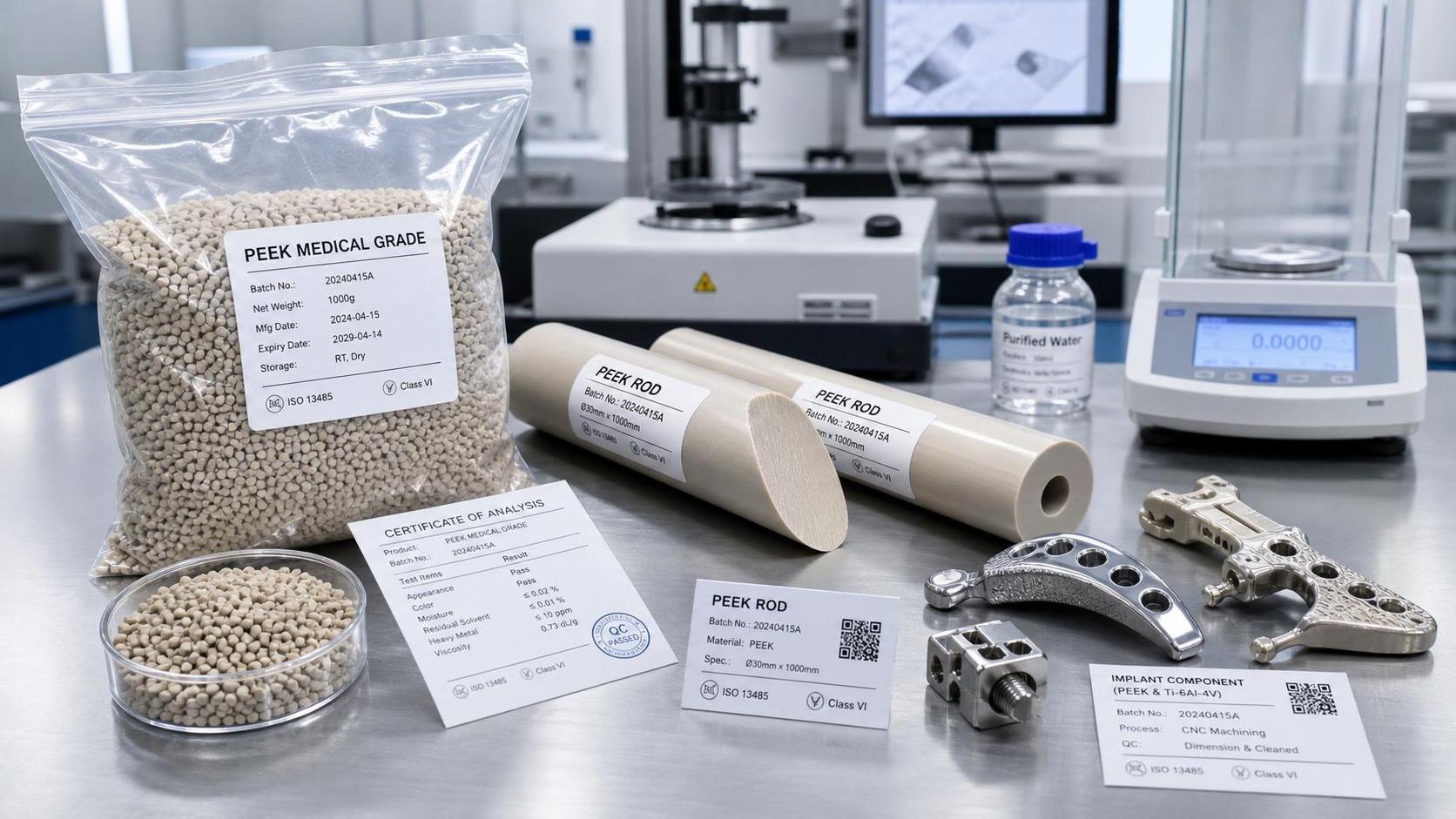 Implant Grade PEEK vs Standard PEEK: Key Material Differences for Medical Devices