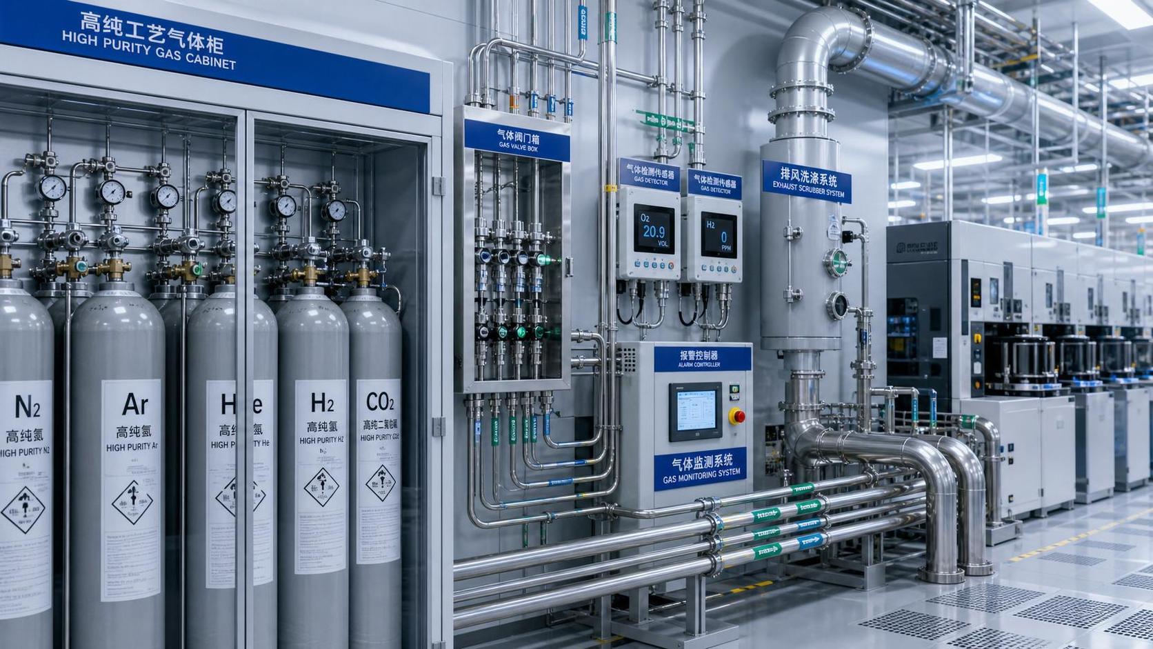 Semiconductor Process Gases Safety: Common Hazards, Monitoring Methods, and Controls