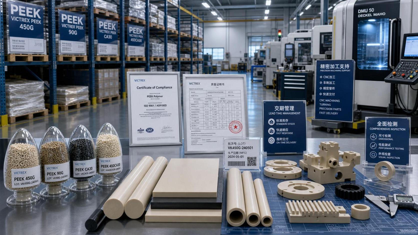 PEEK Polymers Supplier Checklist: Grades, Compliance, Lead Time, and Machining Support