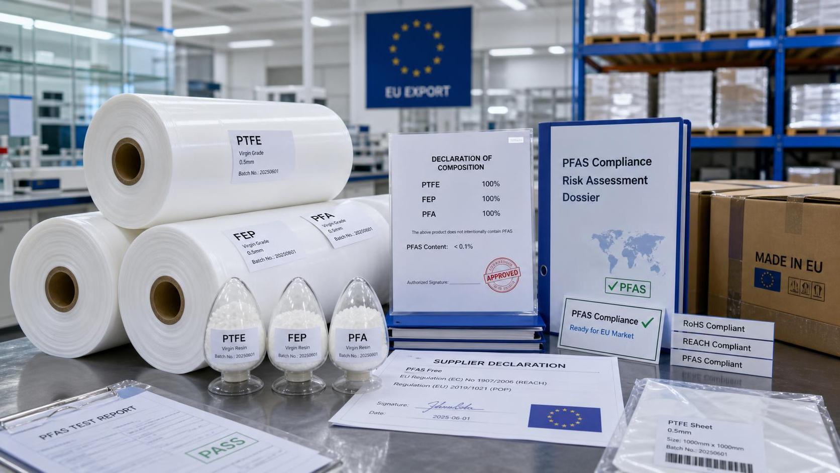 EU Adopts REACH Update for PFAS Declarations in PTFE Exports