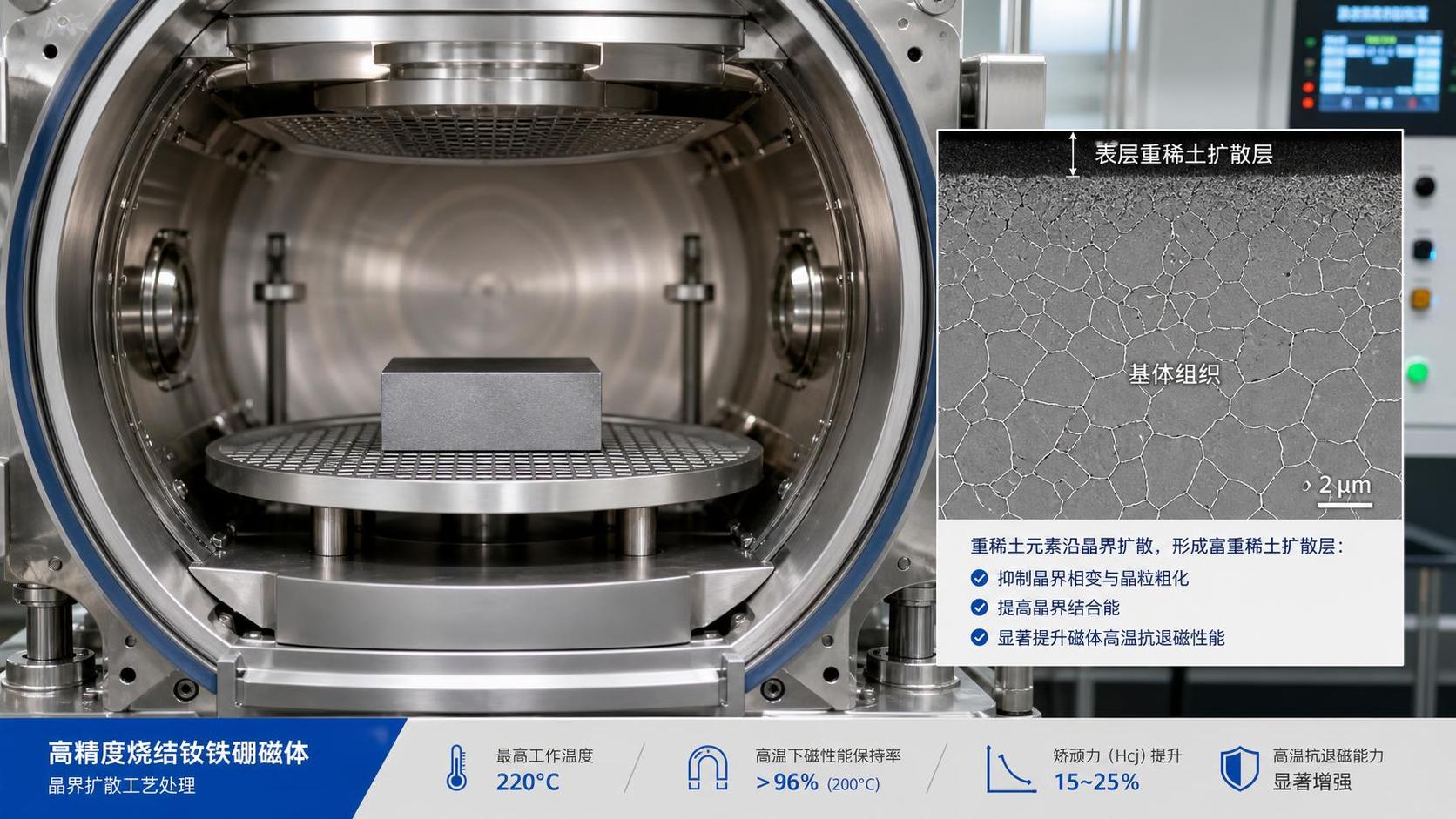 How Does Grain Boundary Diffusion Improve Rare Earth Magnets?