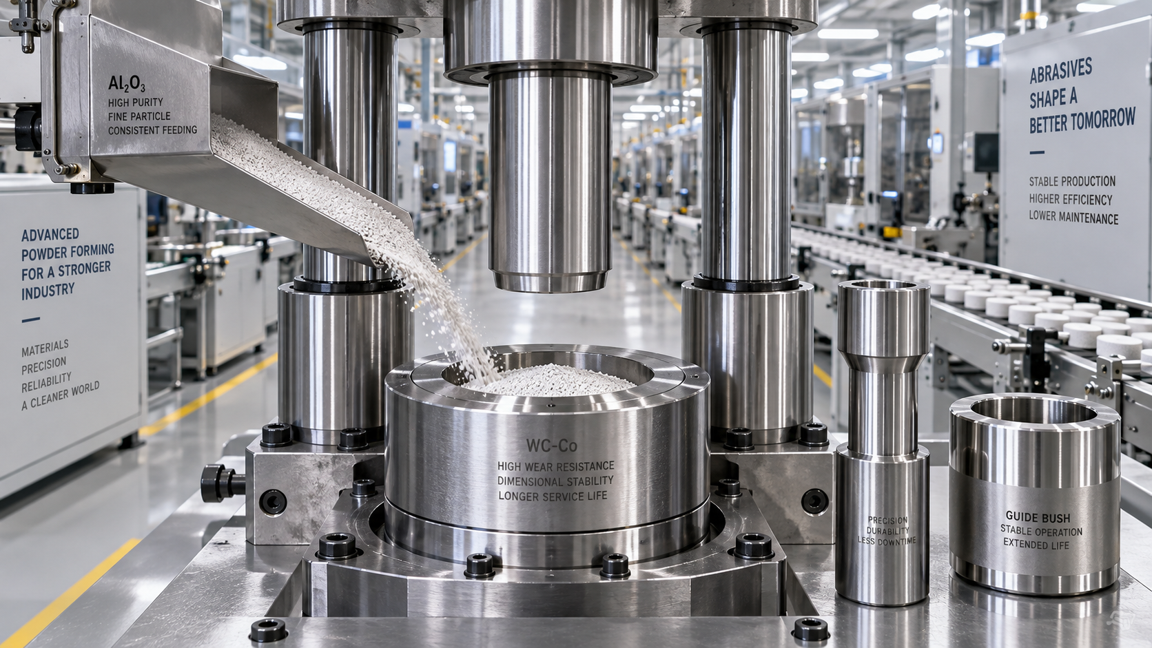 How wear resistant tooling reduces changeovers in abrasive production