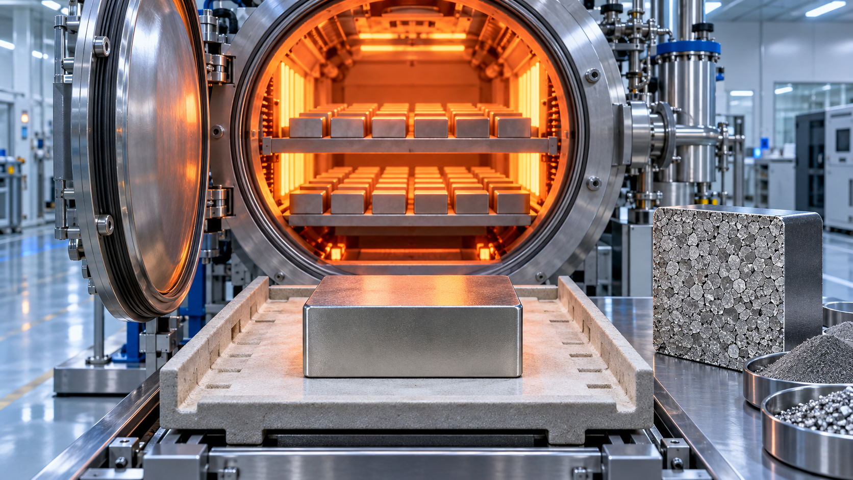How Powder Sintering Controls Density and Magnetic Performance in NdFeB Magnets