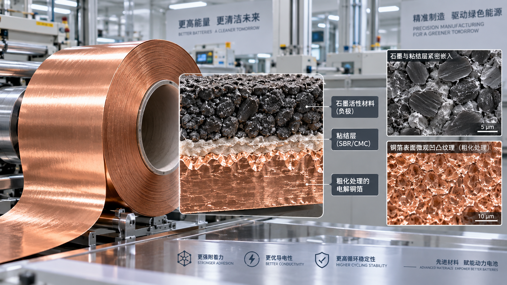 How Surface Treatment of Electrolytic Copper Foil Affects Lithium-Ion Battery Adhesion