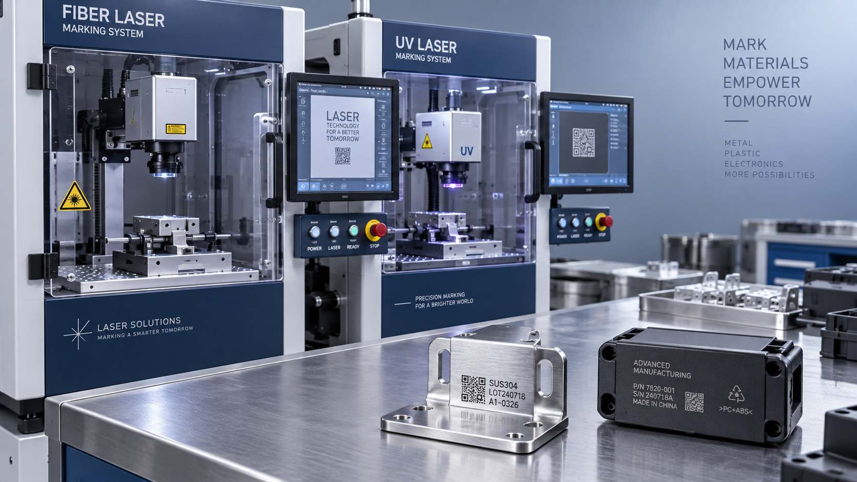 Fiber vs. UV Laser Marking Machines for Metal and Plastic Components