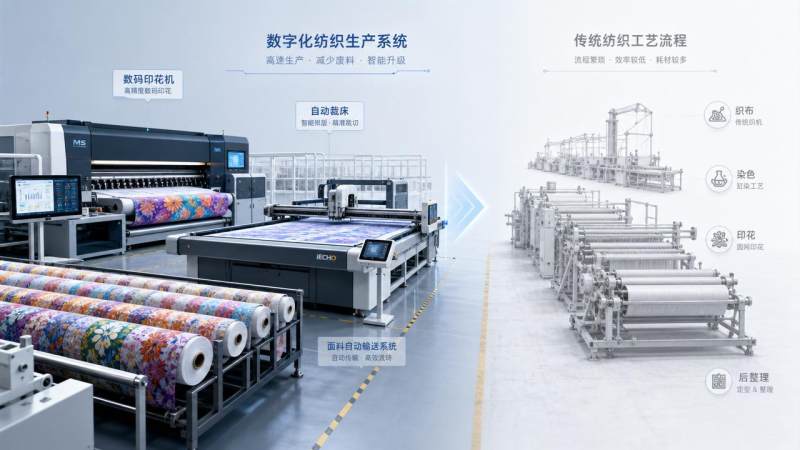 Digital Textile Production vs Conventional Workflow: Where Speed and Waste Really Change