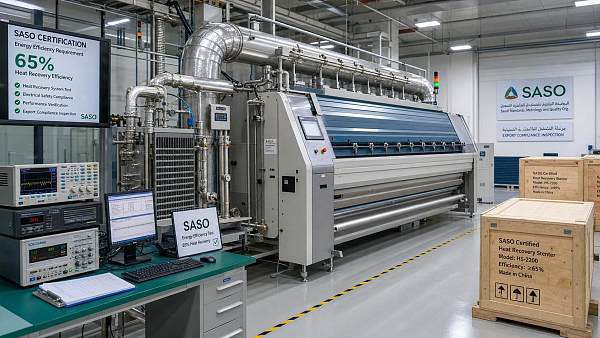 Saudi SASO Sets 65% Heat Recovery Test for Stenter Imports