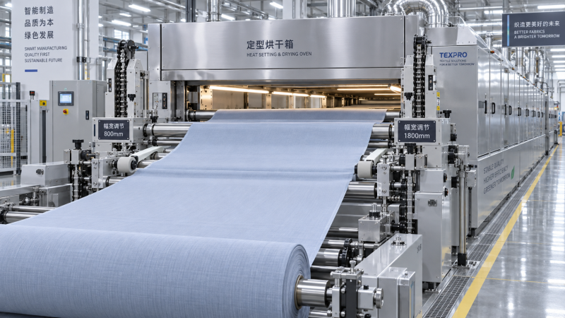 How Long Does It Take to Change Fabric Width on a Stenter Machine?