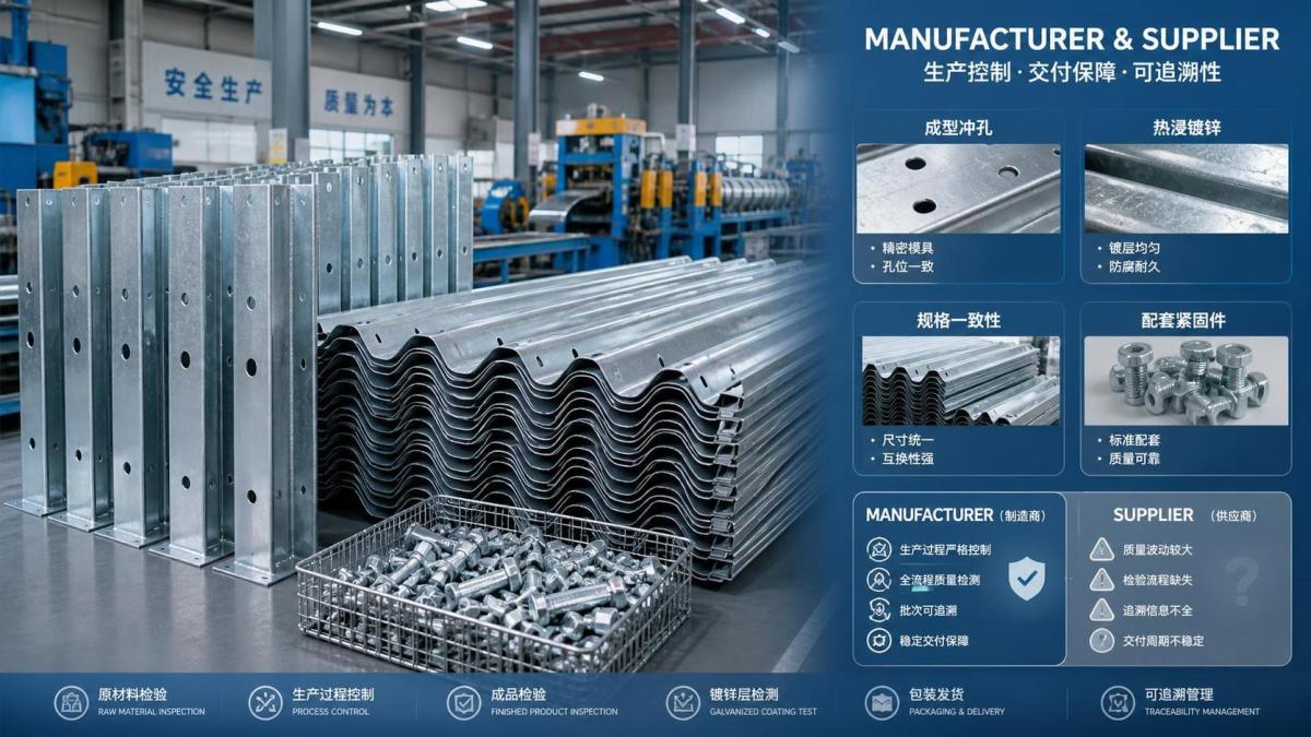 Z Post Guardrail Manufacturer vs Supplier: What Is the Difference? ما الفرق بين مُصنّع ومورّد حواجز الحماية ذات العمود Z؟