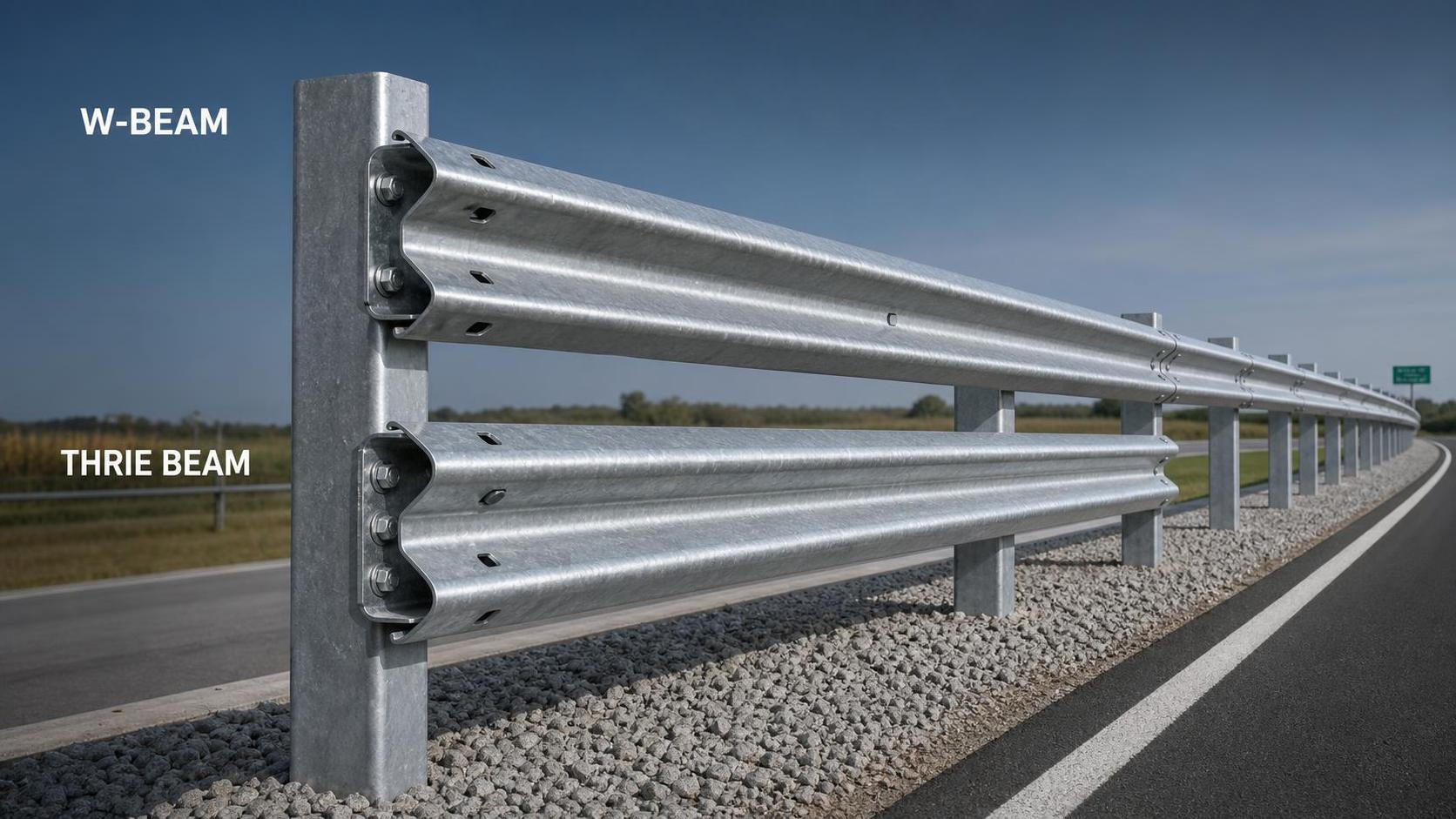 Comparação de materiais para barreiras de segurança: aço galvanizado, Thrie Beam e W-Beam Comparação de materiais para barreiras de segurança: aço galvanizado, Thrie Beam e W-Beam