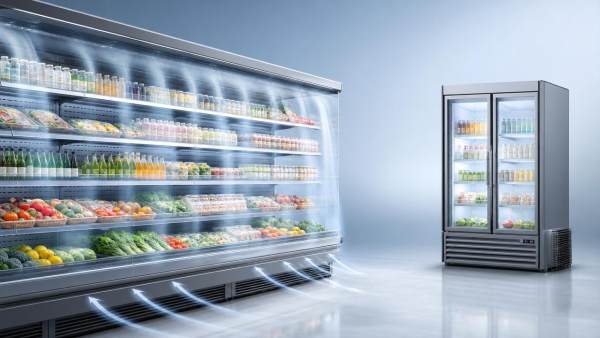 What makes retail display coolers lose cold air?