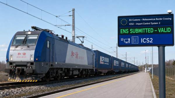 ICS2 ENS Mandate Takes Effect for China-Europe Rail at EU Entry Points on June 1, 2026