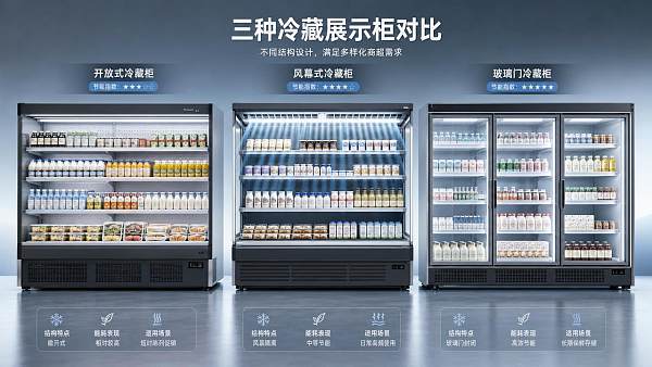 Supermarket Display Cases Explained: Open, Air-Curtain, and Glass-Door Models Compared