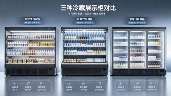 Supermarket Display Cases Explained: Open, Air-Curtain, and Glass-Door Models Compared