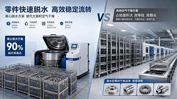 Commercial Centrifugal Drying vs Air Drying: Which Fits High-Volume Parts Better