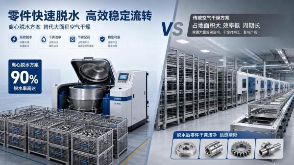 Commercial Centrifugal Drying vs Air Drying: Which Fits High-Volume Parts Better
