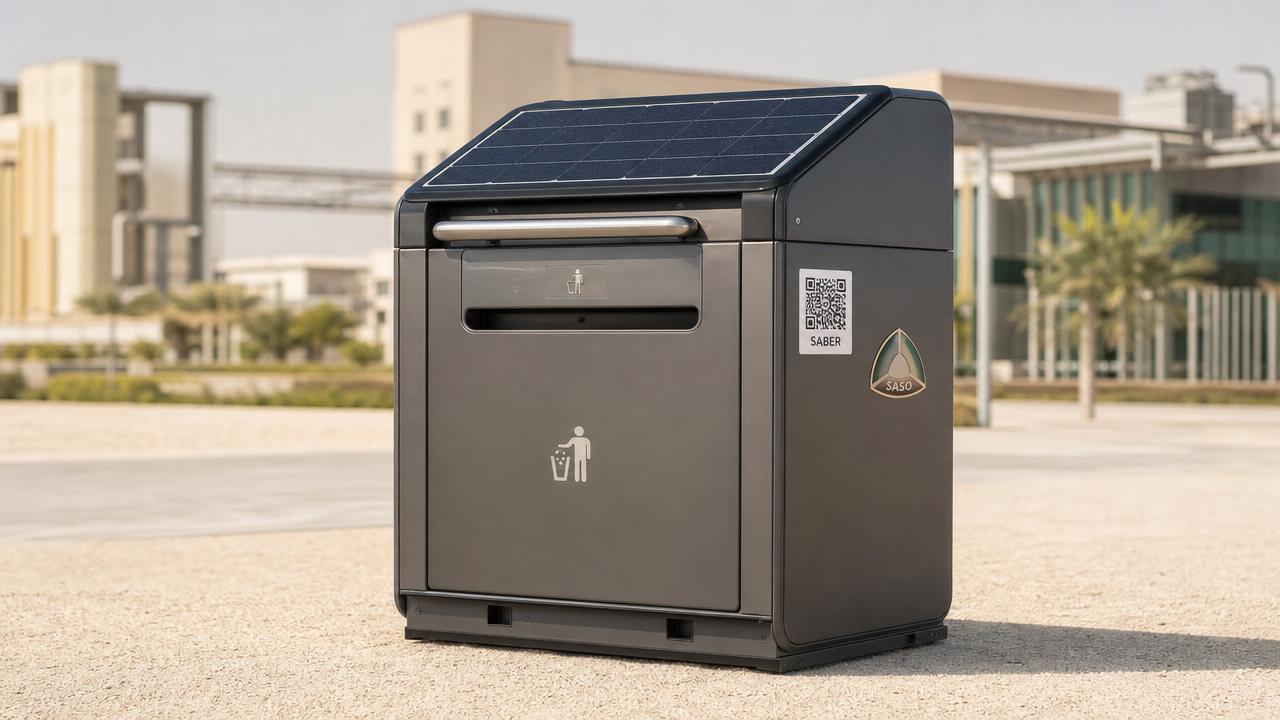 Saudi SASO IEC 63237:2026 Enforced: Solar-Powered Compacting Bins Require Certification from June 2026