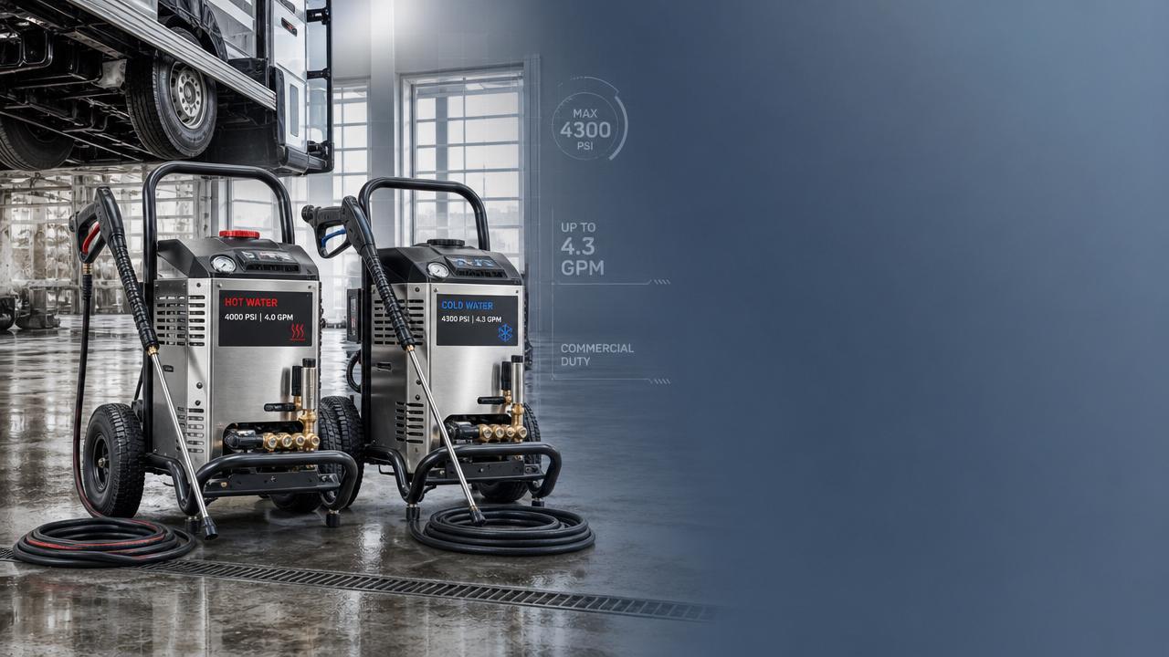 Pressure Washers for Heavy Duty Cleaning: Hot vs Cold Water, PSI, GPM, and Job Fit
