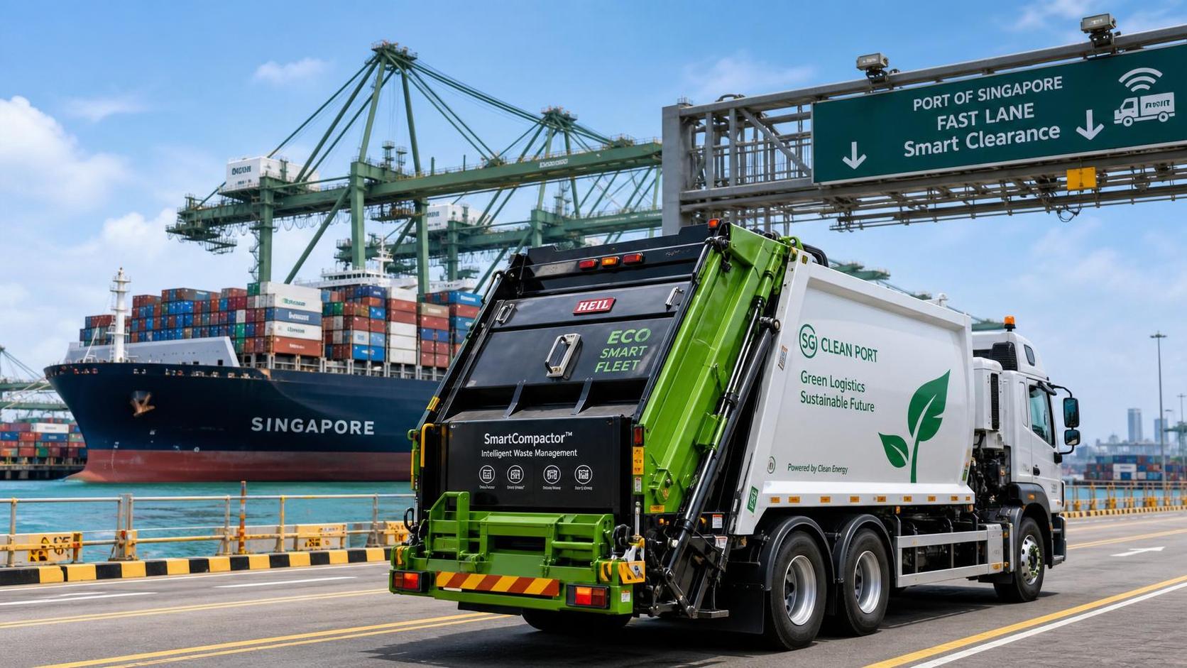 PSA Singapore Opens Fast Lane for Rear Loader Garbage Trucks
