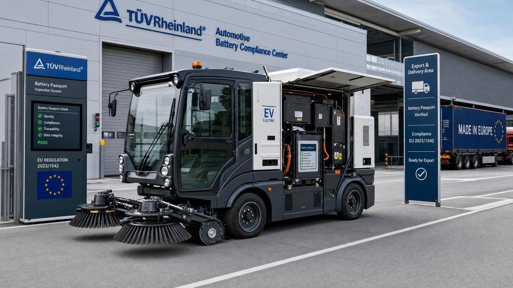 EU Rule Ties EV Sweeper Registration to Battery Passports