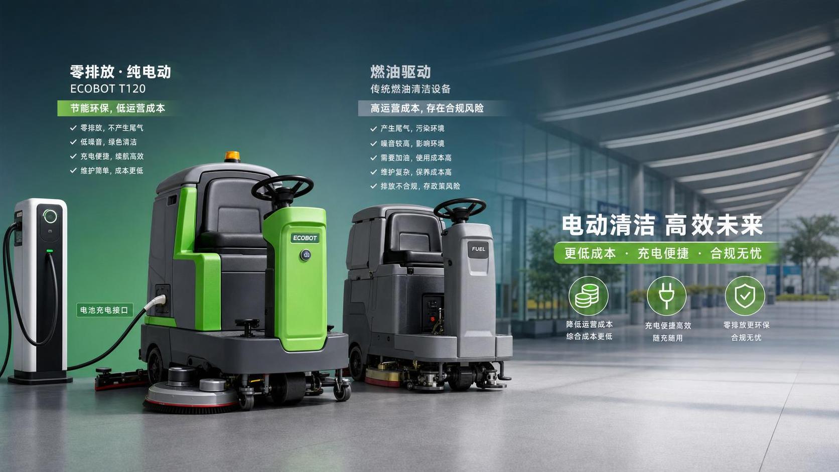 Zero-Emission Cleaning Equipment vs Gas-Powered Units: Cost, Charging, and Compliance