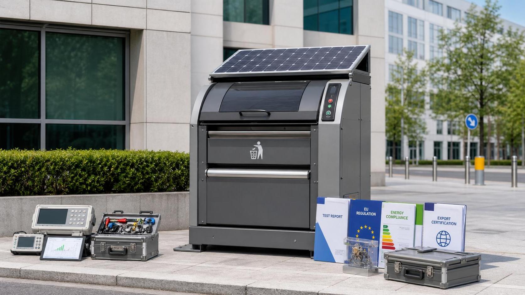 EU Rule Takes Effect on Solar Compacting Bin Certification